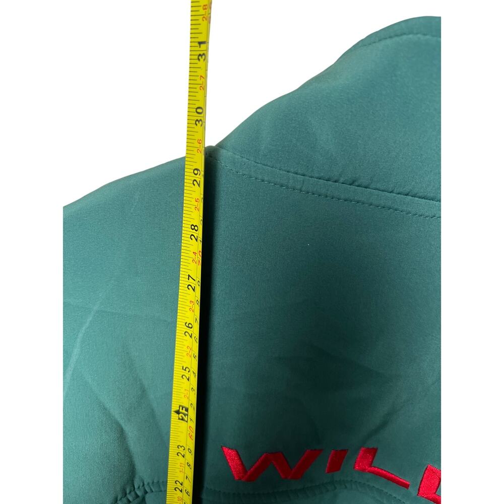 NHL Minnesota Wilds Hockey Green Zip Up Sweater Large |Minor Armpit Split - Picture 4 of 6